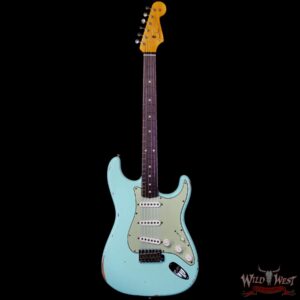 Fender Custom Shop 1962 Stratocaster Hand-Wound Pickups AAA Dark Rosewood Slab Board Relic Surf Green 7.50 LBS - Image 3