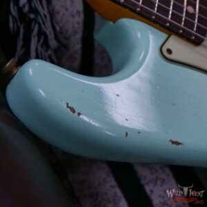 Fender Custom Shop 1962 Stratocaster Hand-Wound Pickups AAA Dark Rosewood Slab Board Relic Surf Green 7.50 LBS - Image 9