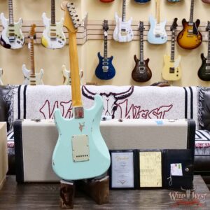 Fender Custom Shop 1962 Stratocaster Hand-Wound Pickups AAA Dark Rosewood Slab Board Relic Surf Green 7.50 LBS - Image 10