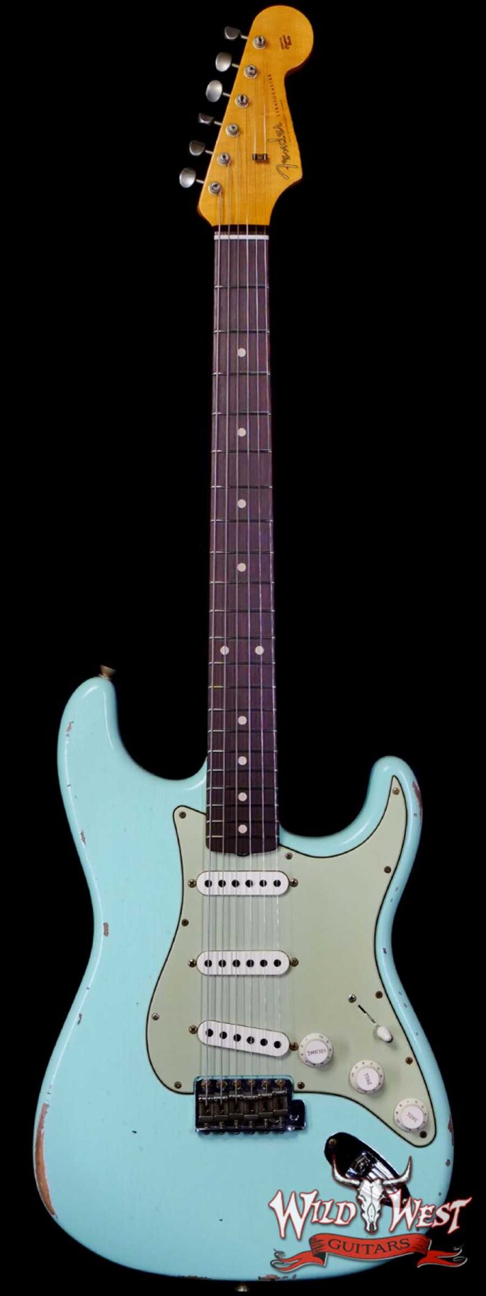Fender Custom Shop 1962 Stratocaster Hand-Wound Pickups AAA Dark Rosewood Slab Board Relic Surf Green 7.50 LBS - Image 1
