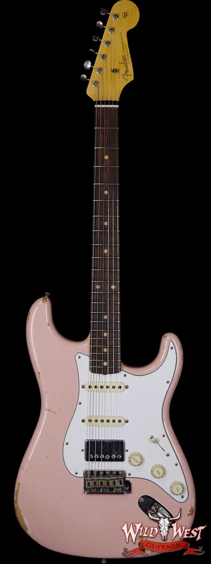 Fender Custom Shop 1962 Stratocaster HSS EVH Pickup Relic Rosewood Fingerboard Shell Pink - Image 1