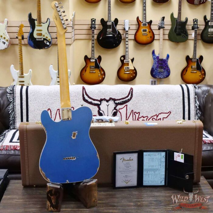 Fender Custom Shop 1962 Telecaster Custom Rosewood Slab Board Hand-Wound Pickups Relic Lake Placid Blue - Image 10