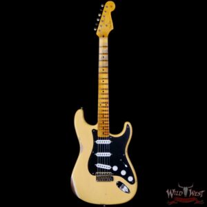 Fender Custom Shop Limited Edition 70th Anniversary 1954 Stratocaster Relic Nocaster Blonde with Black Pickguard 7.50 LBS - Image 3