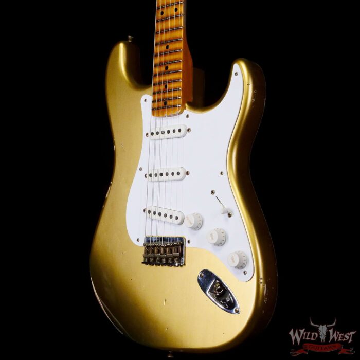 Fender Custom Shop Limited Edition 70th Anniversary 1954 Hardtail Stratocaster Relic Aztec Gold 7.30 LBS - Image 2