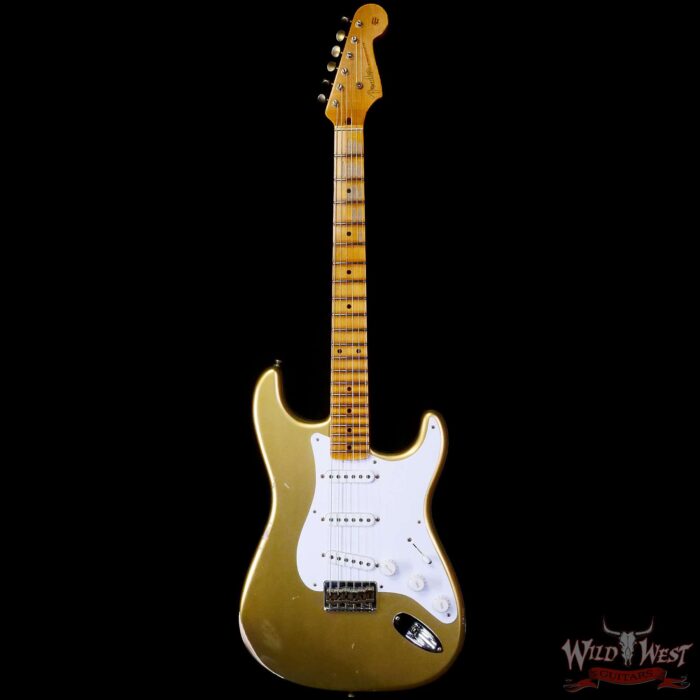 Fender Custom Shop Limited Edition 70th Anniversary 1954 Hardtail Stratocaster Relic Aztec Gold 7.30 LBS - Image 3
