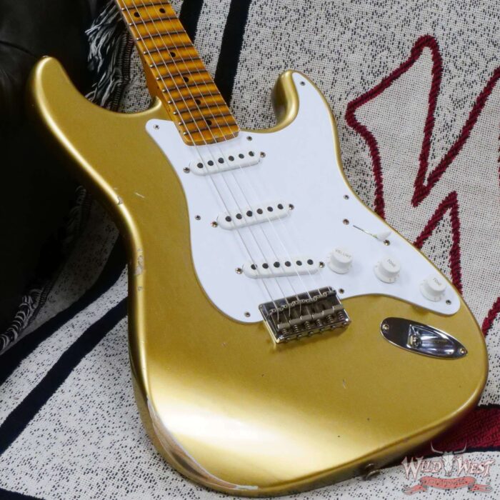 Fender Custom Shop Limited Edition 70th Anniversary 1954 Hardtail Stratocaster Relic Aztec Gold 7.30 LBS - Image 8