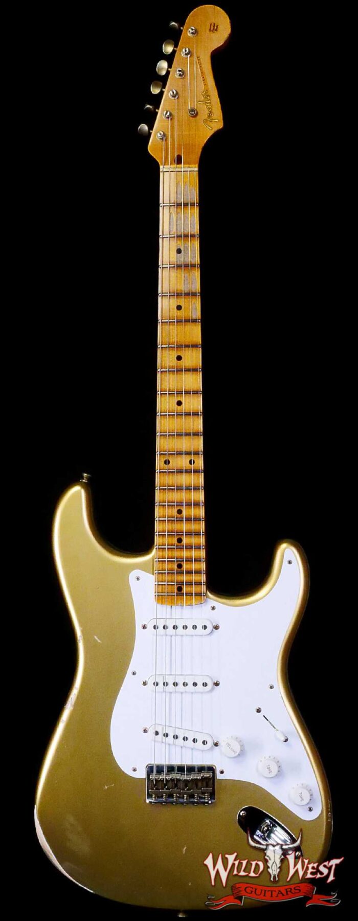 Fender Custom Shop Limited Edition 70th Anniversary 1954 Hardtail Stratocaster Relic Aztec Gold 7.30 LBS - Image 1