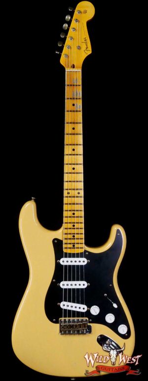 Fender Custom Shop Limited Edition 70th Anniversary 1954 Stratocaster Journeyman Relic Nocaster Blonde with Black Pickguard 7.50 LBS
