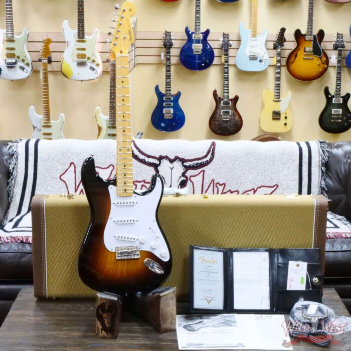 Fender Custom Shop Limited Edition 70th Anniversary 1954 Stratocaster TCP Time Capsule Package Wide Fade 2 Tone Sunburst 7.75 LBS - Image 6