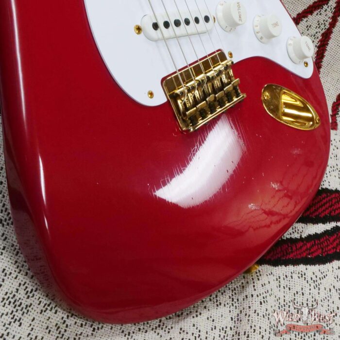 Fender Custom Shop Limited Edition 70th Anniversary 1954 Hardtail Stratocaster Journeyman Relic Dakota Red with Gold Hardware 6.90 LBS - Image 9