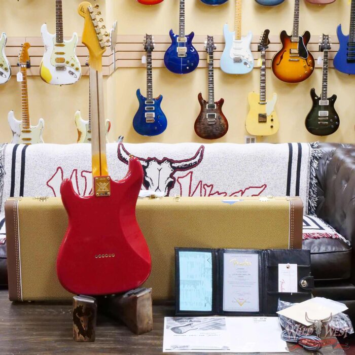 Fender Custom Shop Limited Edition 70th Anniversary 1954 Hardtail Stratocaster Journeyman Relic Dakota Red with Gold Hardware 6.90 LBS - Image 10
