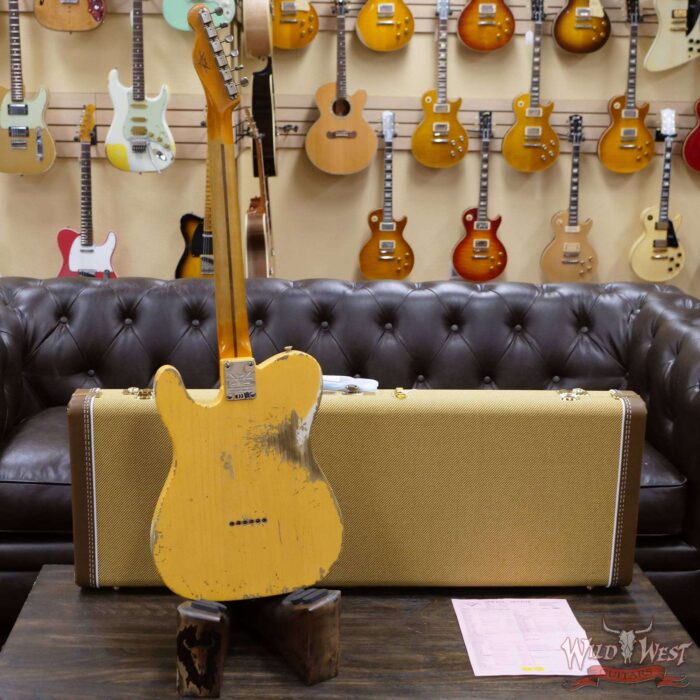 Fender Custom Shop 70th Anniversary Broadcaster Heavy Relic Aged Nocaster Blonde Hand-Wound Pickups R106066 - Image 9