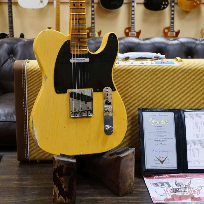 Fender Custom Shop Limited Edition 70th Anniversary Broadcaster (Telecaster) Relic Nocaster Blonde R104608 - Image 9
