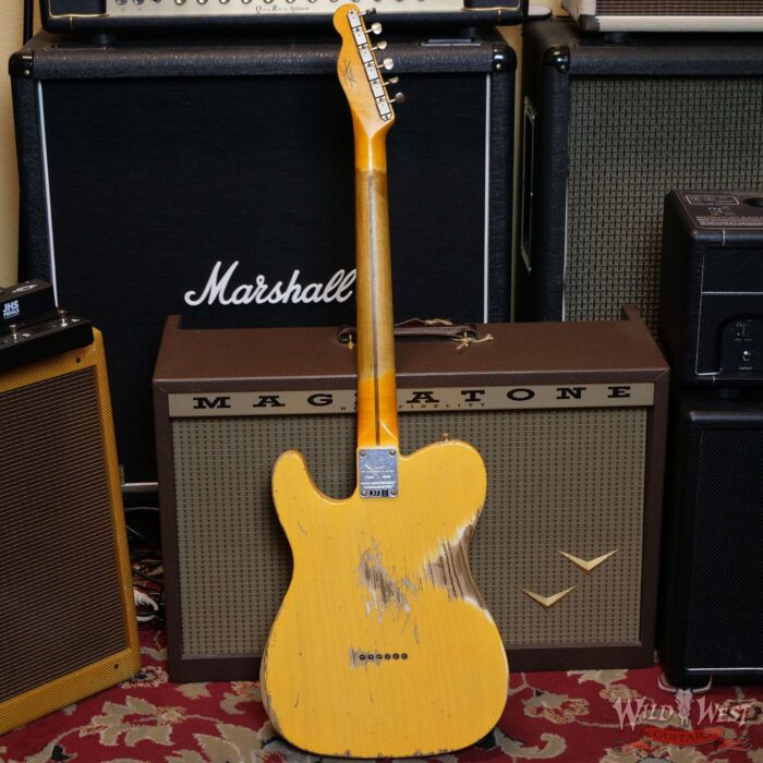 Fender Custom Shop 70th Anniversary Broadcaster Heavy Relic Aged Nocaster Blonde Hand-Wound Pickups R105842 - Image 9