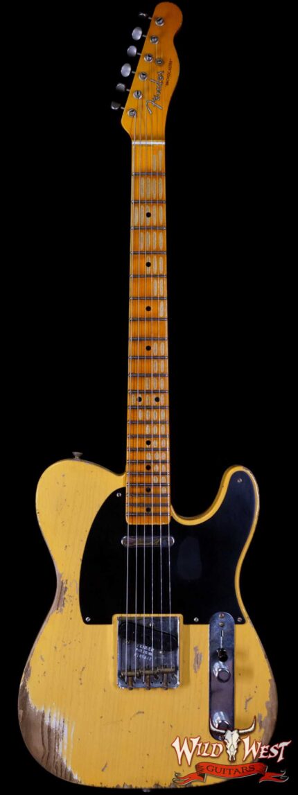 Fender Custom Shop 70th Anniversary Broadcaster Heavy Relic Aged Nocaster Blonde Hand-Wound Pickups R105842