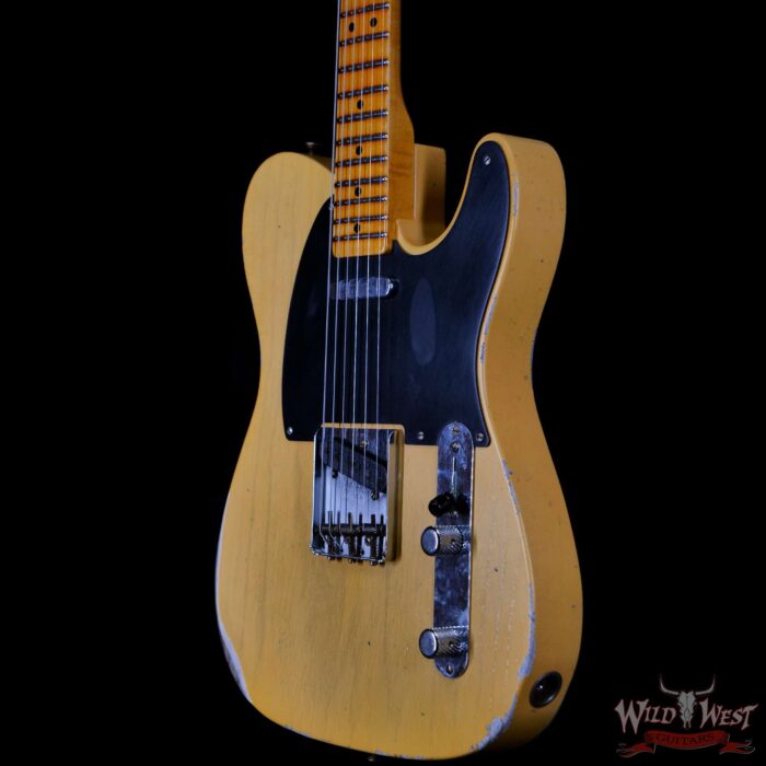 Fender Custom Shop Limited Edition 70th Anniversary Broadcaster (Telecaster) Relic Nocaster Blonde R108899 - Image 2