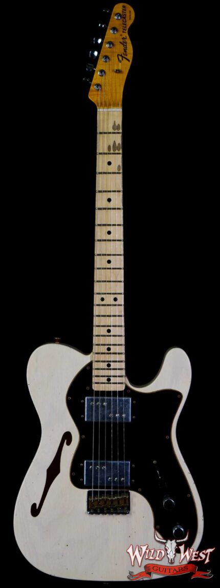 Fender Custom Shop Limited Edition ‘72 Telecaster Thinline HH Journeyman Relic Maple Neck Aged White Blonde