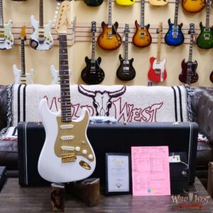 Fender Custom Shop Limited Edition 75th Anniversary Stratocaster 5A Birdseye Maple Neck Rosewood Fingerboard NOS Diamond White Pearl - Image 6