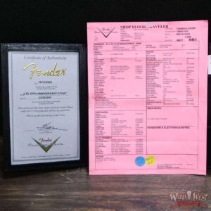 Fender Custom Shop Limited Edition 75th Anniversary Stratocaster 5A Birdseye Maple Neck Rosewood Fingerboard NOS Diamond White Pearl - Image 13