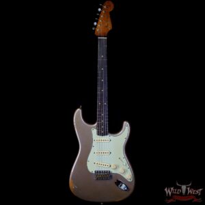 Fender Custom Shop Andy Hicks Masterbuilt 1961 Stratocaster Roasted Flame Maple Neck Brazilian Rosewood Board Relic Shoreline Gold - Image 3