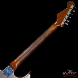 Fender Custom Shop Andy Hicks Masterbuilt 1961 Stratocaster Roasted Flame Maple Neck Brazilian Rosewood Board Relic Shoreline Gold - Image 5
