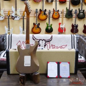 Fender Custom Shop Andy Hicks Masterbuilt 1961 Stratocaster Roasted Flame Maple Neck Brazilian Rosewood Board Relic Shoreline Gold - Image 10