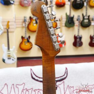 Fender Custom Shop Andy Hicks Masterbuilt 1961 Stratocaster Roasted Flame Maple Neck Brazilian Rosewood Board Relic Shoreline Gold - Image 11