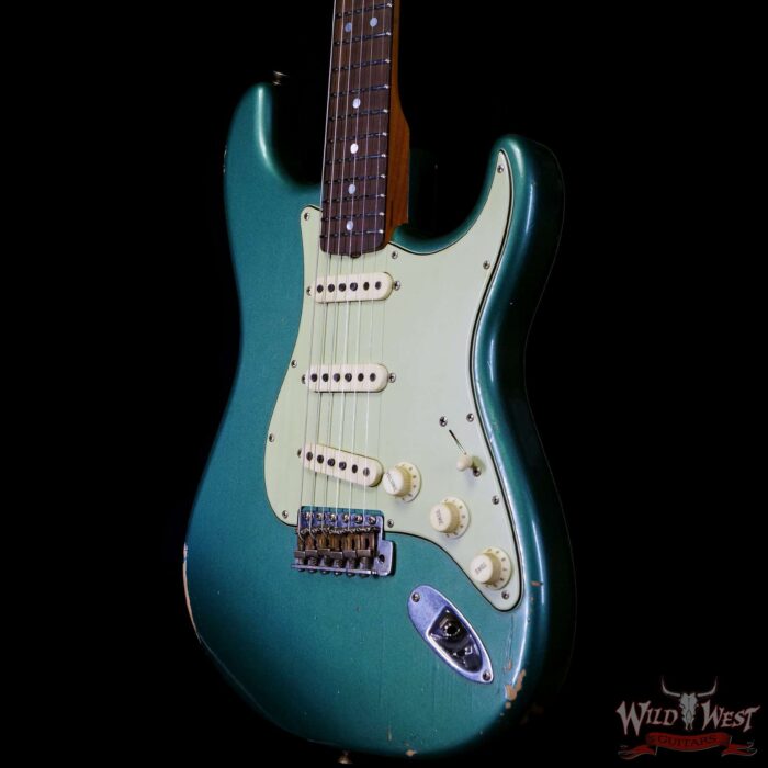Fender Custom Shop Andy Hicks Masterbuilt 1964 Stratocaster Brazilian Rosewood Board Josefina Hand-Wound Pickups Joueneyman Relic Sherwood Green Metallic - Image 2