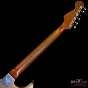 Fender Custom Shop Andy Hicks Masterbuilt 1961 Stratocaster Roasted Flame Maple Neck Brazilian Rosewood Board Relic Shoreline Gold - Image 5