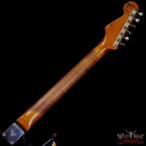 Fender Custom Shop Andy Hicks Masterbuilt 1961 Stratocaster Roasted Flame Maple Neck Brazilian Rosewood Board Relic Black - Image 5