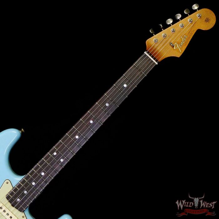 Fender Custom Shop Andy Hicks Masterbuilt 1964 Stratocaster Brazilian Rosewood Board Josefina Hand-Wound Pickups Joueneyman Relic Aged Daphne Blue - Image 4