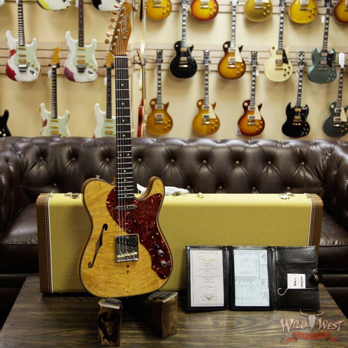 Fender Custom Shop Artisan Maple Burl Thinline Telecaster Roasted Birdseye Maple Neck African Blackwood Fretboard - Image 11