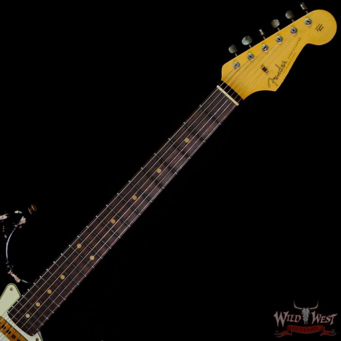 Fender Custom Shop Wild West Black Lightning 2.0 Stratocaster HSS Rosewood Board 22 Frets Heavy Relic Candy Apple Red - Image 4