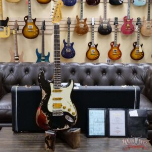 Fender Custom Shop Wild West Black Lightning 2.0 Stratocaster HSS Rosewood Board 22 Frets Heavy Relic Candy Apple Red - Image 6