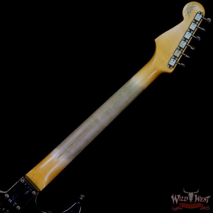 Fender Custom Shop Wild West Black Lightning Stratocaster Floyd Rose Heavy Relic Maple Board 2 Tone Sunburst - Image 5