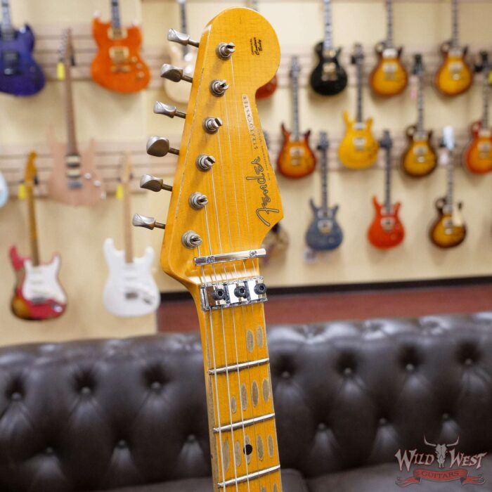 Fender Custom Shop Wild West Black Lightning Stratocaster Floyd Rose Heavy Relic Maple Board 2 Tone Sunburst - Image 7