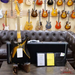 Fender Custom Shop Wild West Black Lightning Stratocaster Floyd Rose Heavy Relic Maple Board 2 Tone Sunburst - Image 9