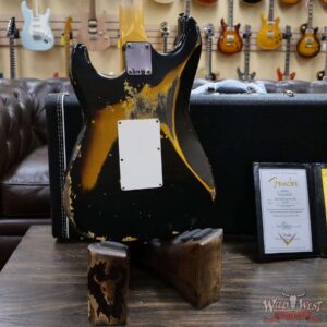 Fender Custom Shop Wild West Black Lightning Stratocaster Floyd Rose Heavy Relic Maple Board 2 Tone Sunburst - Image 11