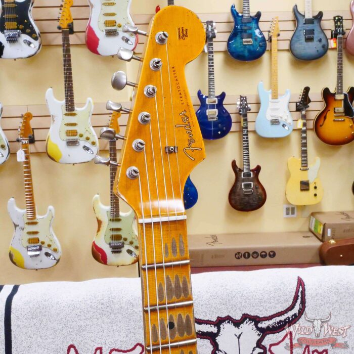 Fender Custom Shop Wild West Black Lightning 2.0 Stratocaster HSS Maple Board 22 Frets Heavy Relic Candy Apple Red 7.75 LBS - Image 7
