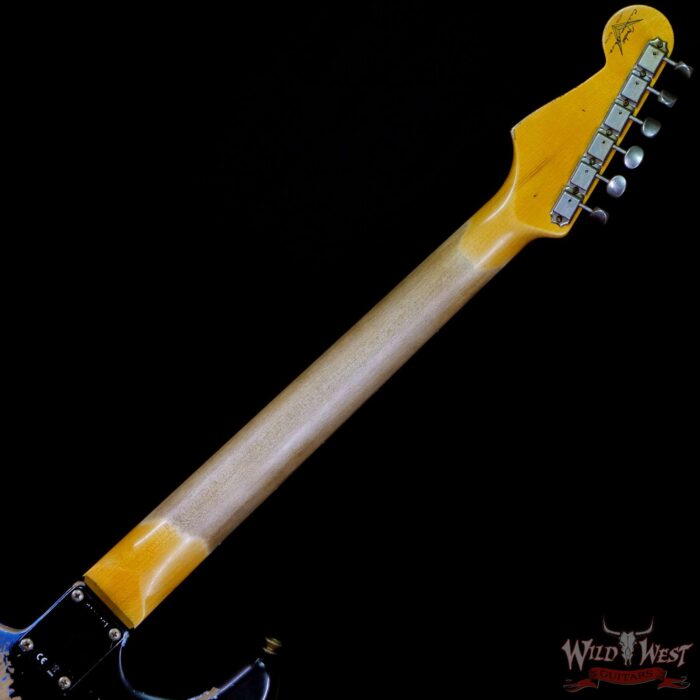 Fender Custom Shop Wild West Black Lightning 2.0 Stratocaster HSS Rosewood Board 22 Frets Heavy Relic Lake Placid Blue - Image 5