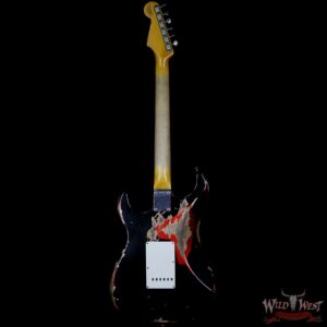 Fender Custom Shop Black Lightning Stratocaster Heavy Relic HSS Rosewood Board Candy Apple Red - Image 5
