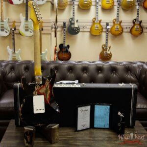 Fender Custom Shop Black Lightning Stratocaster Heavy Relic HSS Rosewood Board Candy Apple Red - Image 14