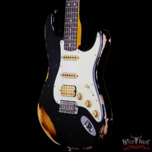 Fender Custom Shop Black Lightning 2.0 Stratocaster Heavy Relic HSS 21 Frets Rosewood Board 3 Tone Sunburst - Image 2