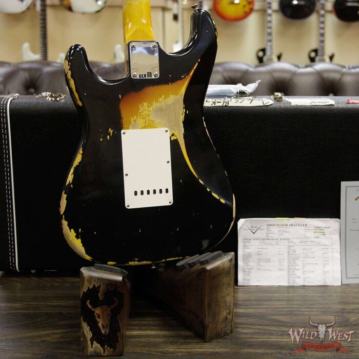 Fender Custom Shop Black Lightning 2.0 Stratocaster Heavy Relic HSS 21 Frets Rosewood Board 3 Tone Sunburst - Image 14