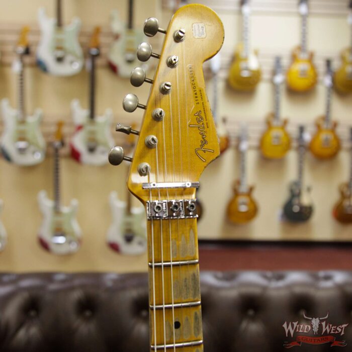 Fender Custom Shop Black Lightning Stratocaster Floyd Rose HSS Heavy Relic Rosewood Board 3 Tone Sunburst - Image 7
