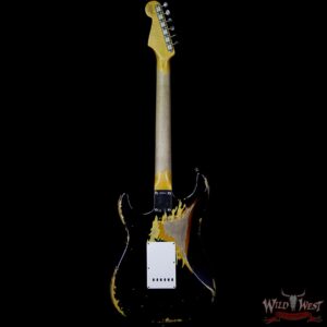 Fender Custom Shop Black Lightning Stratocaster HSS Heavy Relic Rosewood Board 3 Tone Sunburst - Image 5