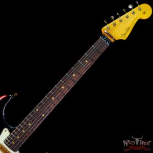 Fender Custom Shop Wild West Black Lightning Stratocaster HSS Floyd Rose Rosewood Board 22 Frets Heavy Relic Candy Apple Red - Image 4