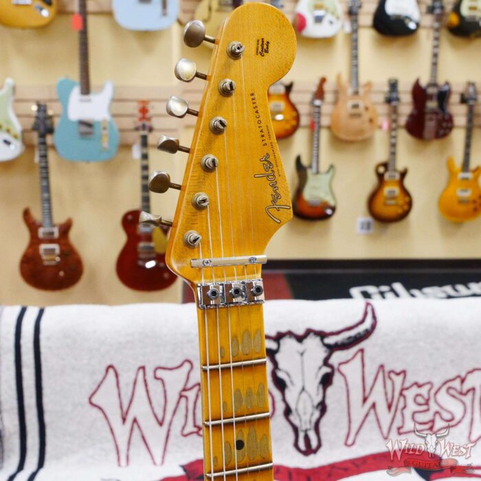 Fender Custom Shop Wild West Black Lightning Stratocaster HSS Floyd Rose Maple Board 22 Frets Heavy Relic Candy Apple Red - Image 7
