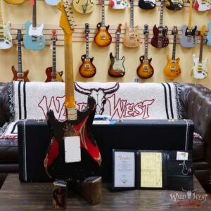 Fender Custom Shop Wild West Black Lightning Stratocaster HSS Floyd Rose Maple Board 22 Frets Heavy Relic Candy Apple Red - Image 9