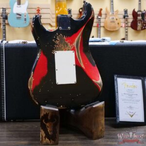 Fender Custom Shop Wild West Black Lightning Stratocaster HSS Floyd Rose Maple Board 22 Frets Heavy Relic Candy Apple Red - Image 11